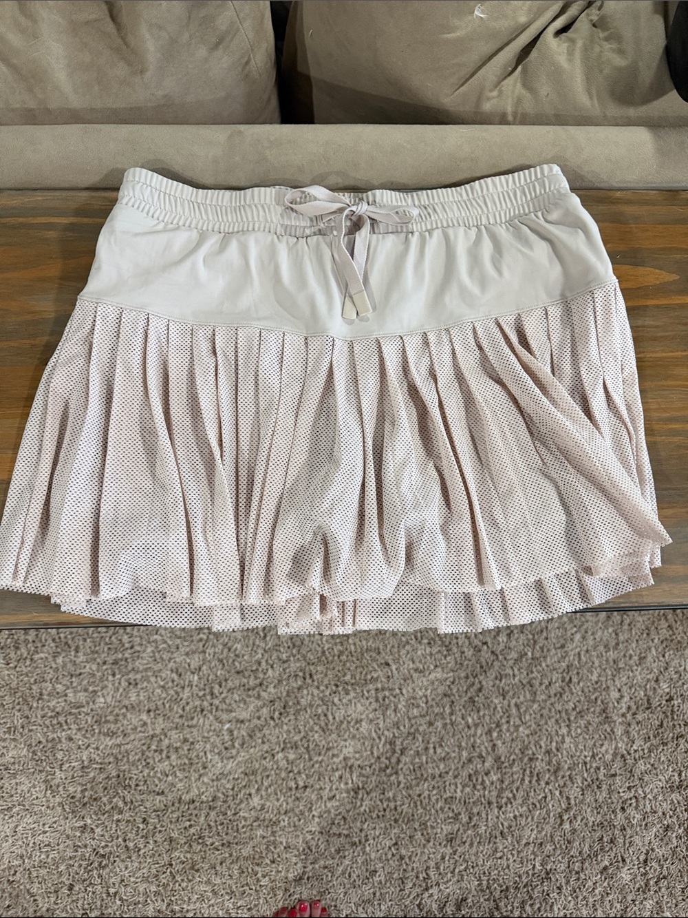 JoyLab light khaki Pleated skirt with attached shorts